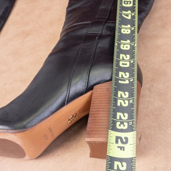 Vince Camuto Signature Women Kylar Black Leather OTK Fashion Boots sz 8 - Picture 7 of 10